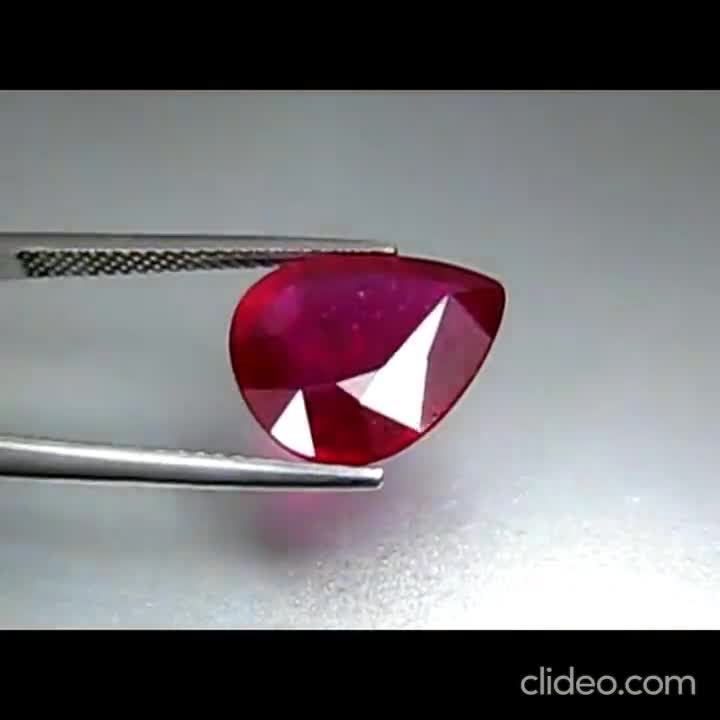 NATURAL RUBY_ 7.350cts & 13.5x11x5mm / Huge Size Gem Rare