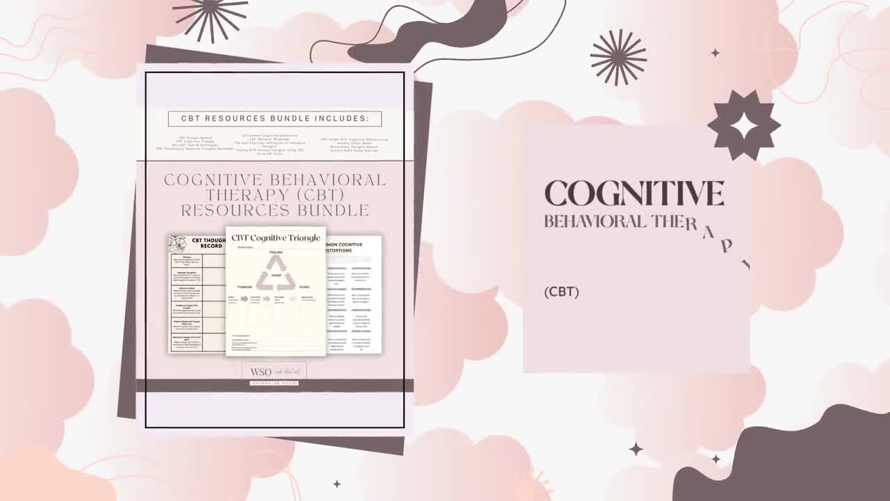 CBT Bundle; Cognitive Behavioral Therapy; CBT Worksheets