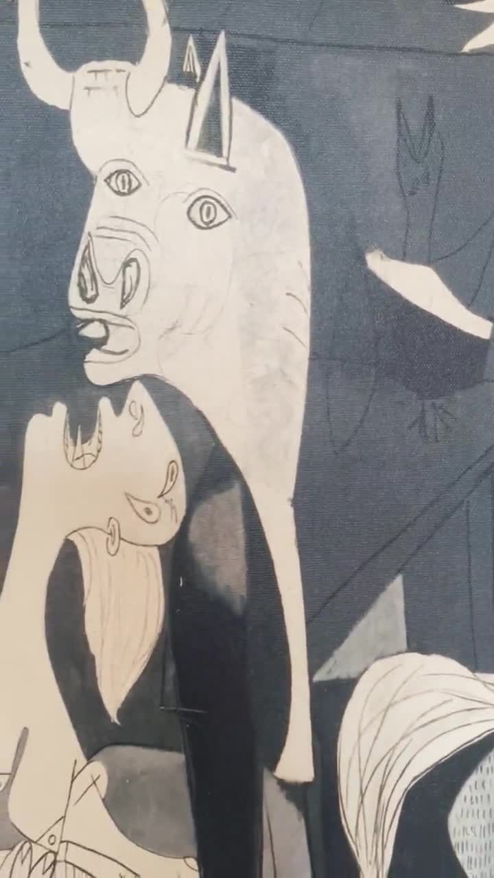 ピカソ「ゲルニカ」キャンバスアート、有名な絵画の複製、すぐに掛け