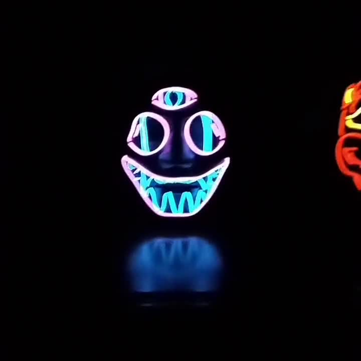 neon joker mask