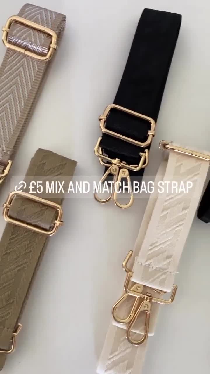 Mix and Match Cross Body Bag Straps Changable Detachable Gold