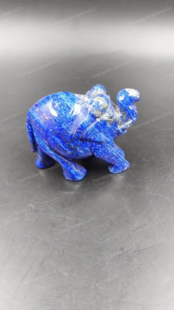 よ*み様 【超絶レア品！！】高品質 超特大！！ラピスラズリ 置物 ラピスラズリ象の置物 | 2インチの青い宝石 | 手彫り | 幸運 | 知恵