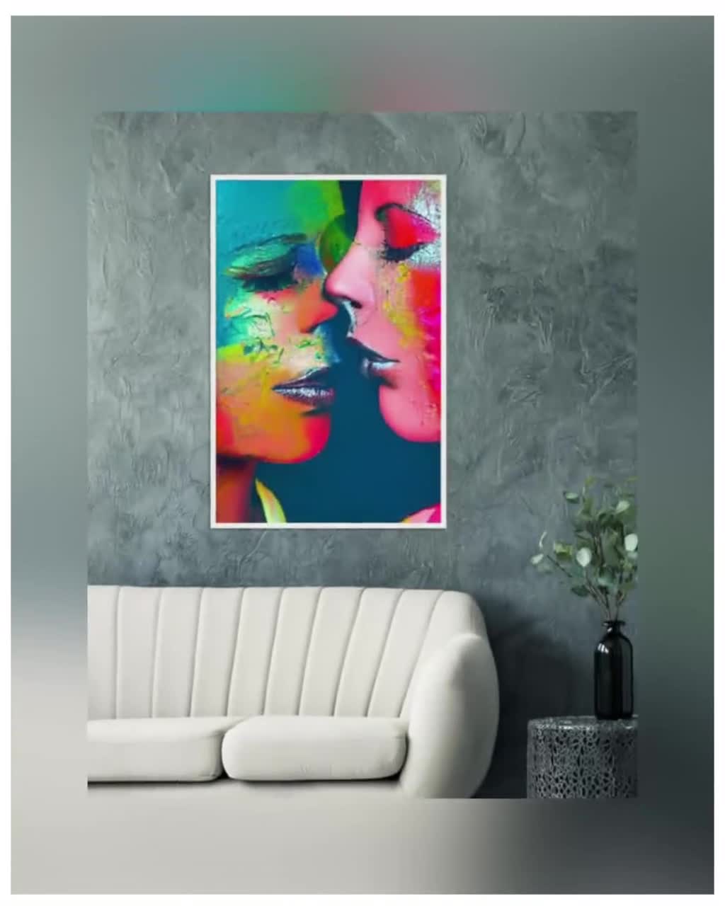 Rainbow Kiss: A Celebratory Portrayal of Love and Connection, Lesbian Art,  Lesbian Gifts, Gay Pride - Etsy Nederland