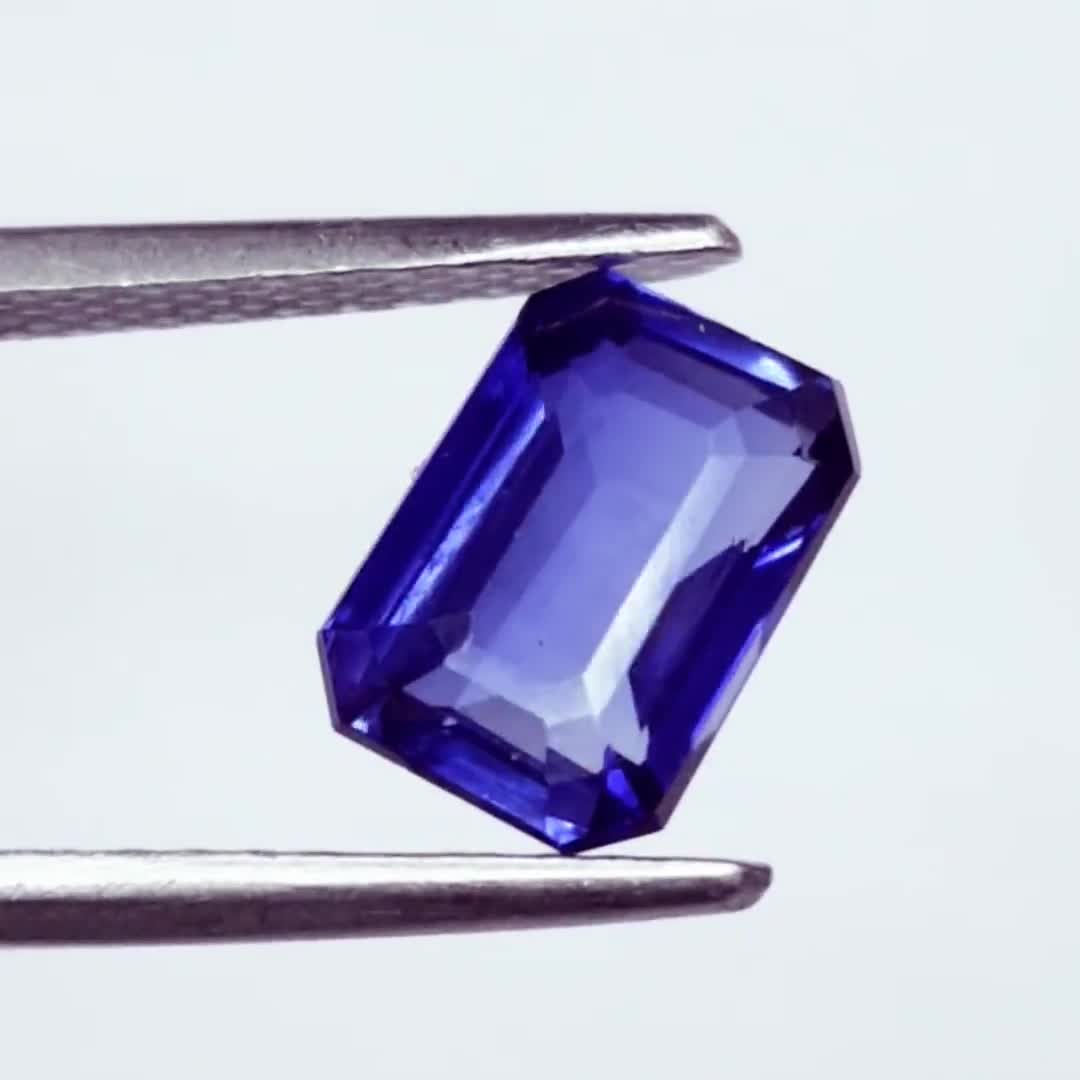 3.42 Ct Loose Gemstone Natural Rich Blue Sapphire Birthstone For Jewelry Use Ceylon Unheated Untreated Emerald Cut GIL Certified AAA+ store Gems