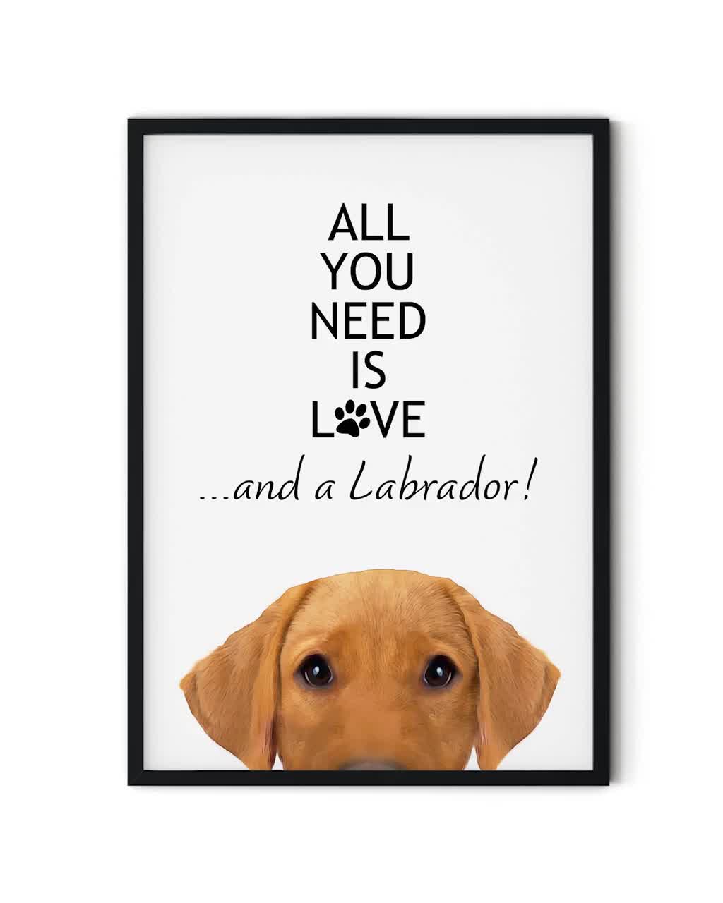 Every Meal You Make Red Fox Labrador Giclée Art Print, Peeking, Unframed, image size:1024x1280