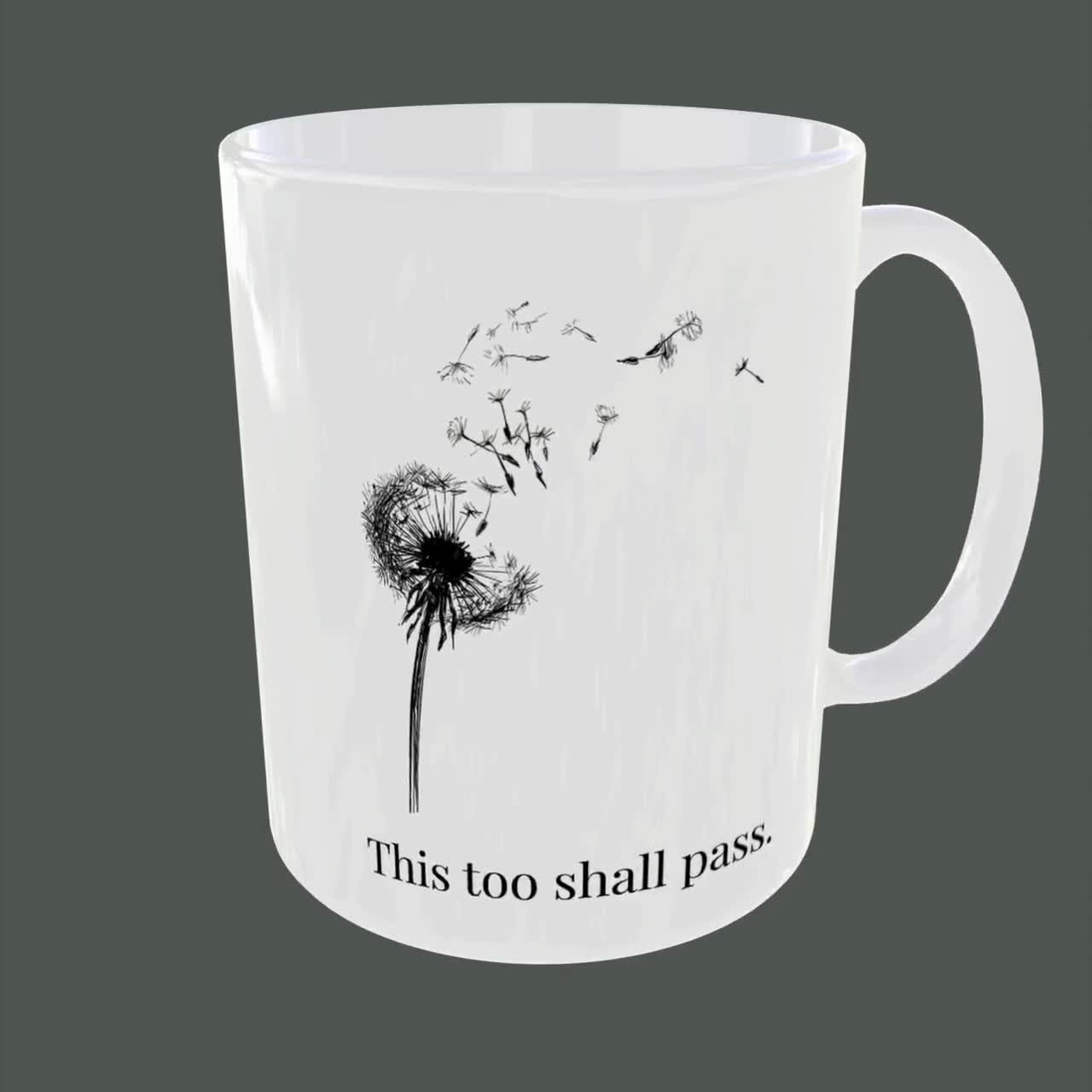 これも過ぎ去る」哲学マグカップ、知恵マグカップ、インスピ