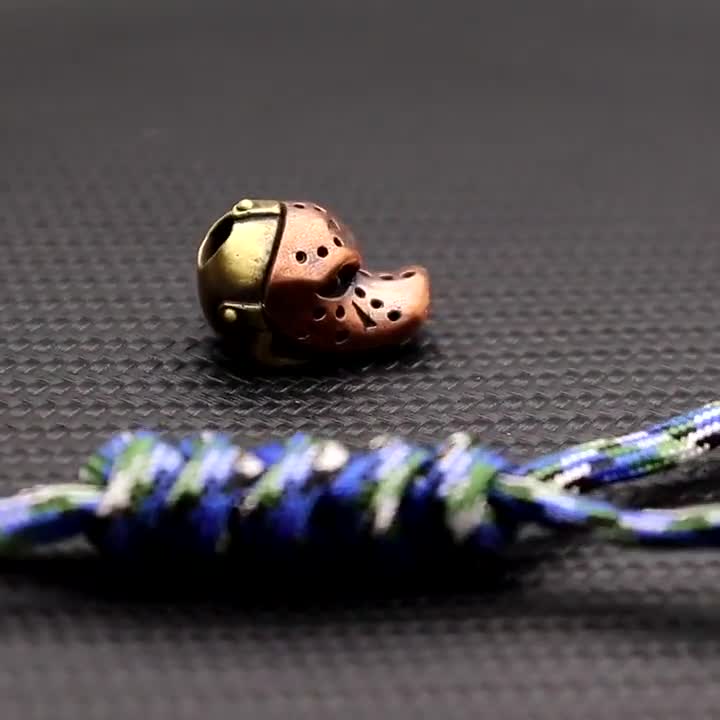 Duck Mask Knife Beads Paracord Outdoors Tools Accessories EDC Brass Copper  DIY Lanyard Pendants Key Rings Hanging Zipper Charm Paracord Bead -   Sweden