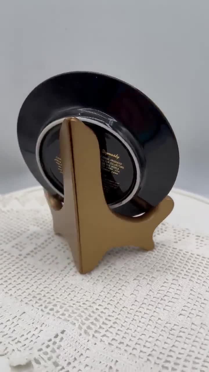 Vintage Chokin, Collection Plate, Black and Gold, 24K Gold Vintage Chokin, Collection Plate, Black and Gold, 24K Gold