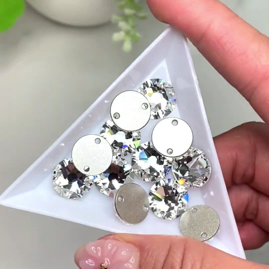 Crystal (001) Clear Swarovski 3288 XIRIUS Sew-on Stones Two