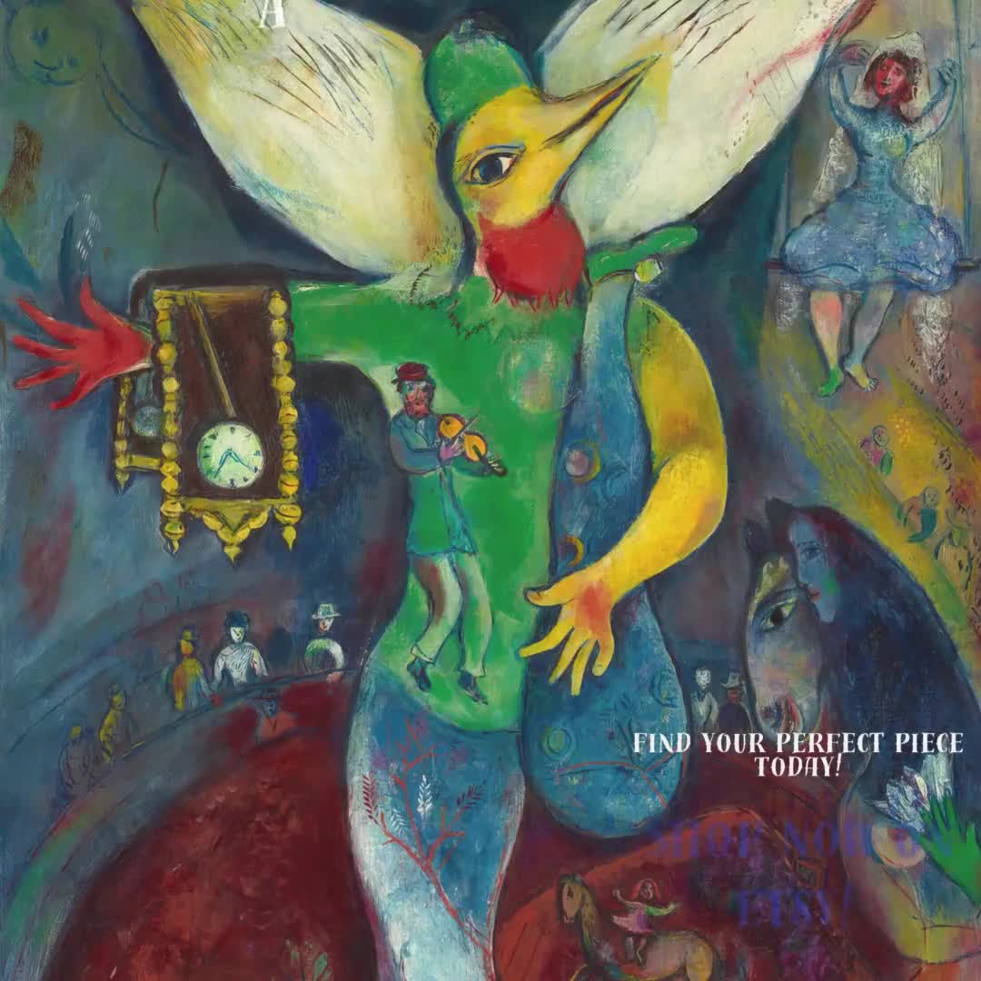 The Juggler (1943) by Marc Chagall – Surreal Circus Canvas Print