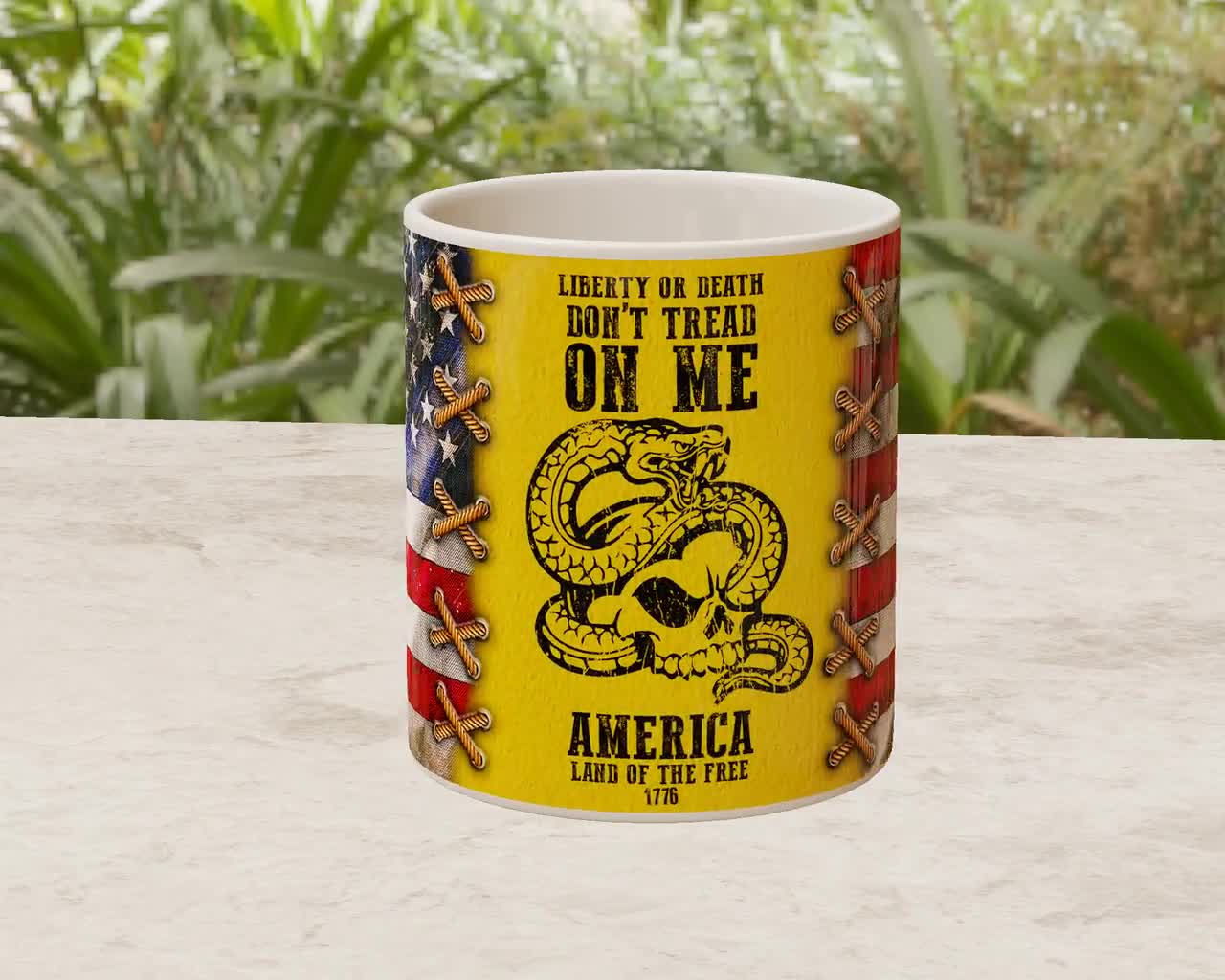 Dont Tread on me 11 oz & 15 Oz Coffee Mug Sublimation Template Designs  Sublimate Png Cricut Mug Press Sublimate Wrap