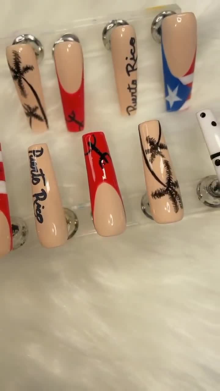 Puerto Rico Inspired Acrylic Press Ons