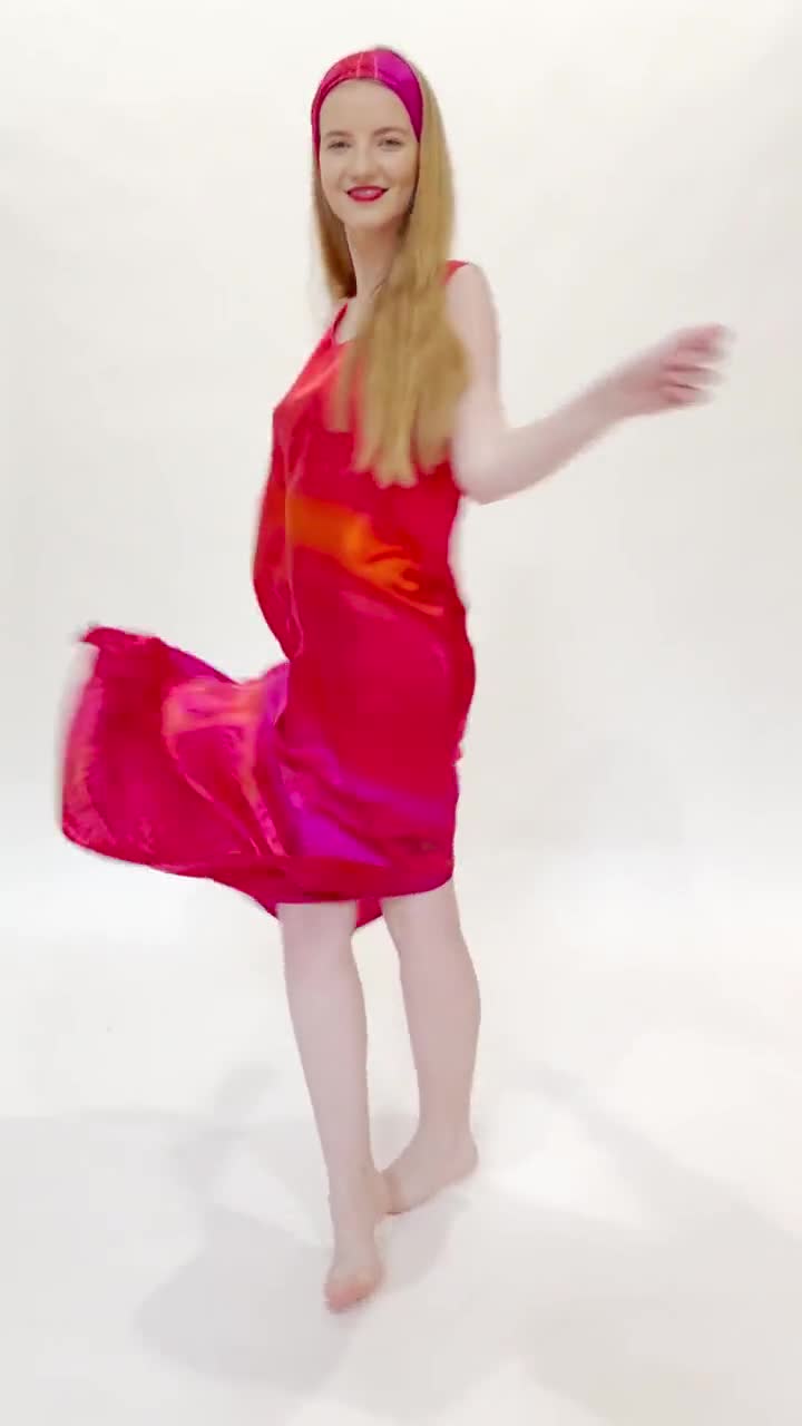 art silk dress This gorgeous 100% hand-dyed silk dress from @lisafayesilks had me dancing  everywhere in the streets of Tulum. Inspired by carefree Caribbean  elegance, each piece feels like wearable art, fluid, vibrant, and  effortlessly