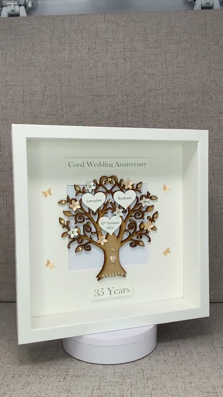 35 Years of Marriage - Happily Married Couple - 35th Wedding Anniversary  Gift