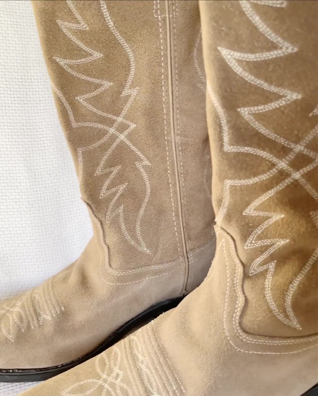 Old west roughout hot sale suede cowboy boots