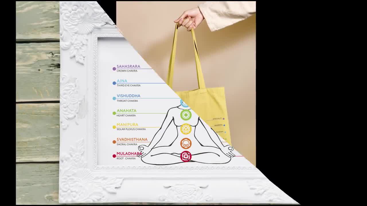 チャクラ瞑想イラスト：ヨガ SVG DXF クリップアート（デジタル