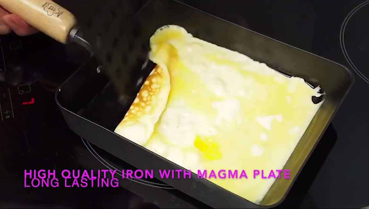 Tamagoyaki Pan Cast Iron Japanese Egg Pan Square Frying Pan Non Stick Medium  Size Stocked in UK 