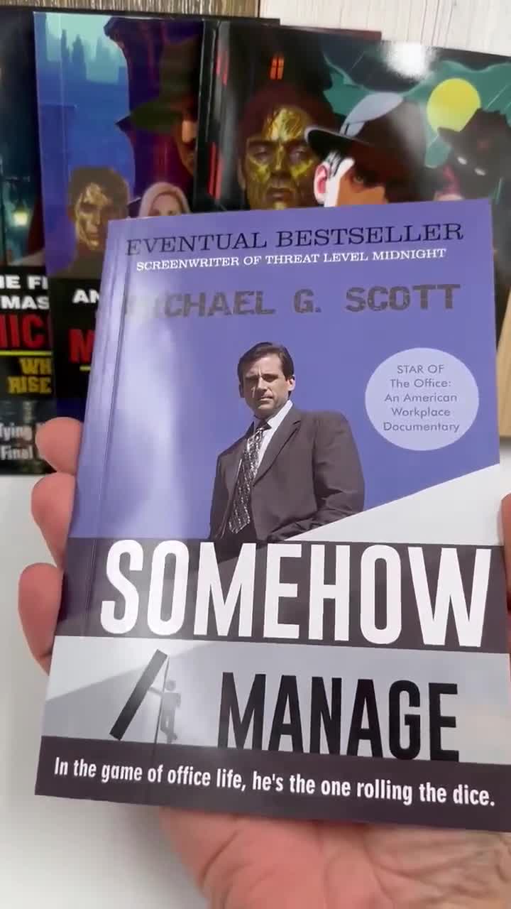 Somehow I Manage - Michael Scott Book - The Office Book - Dunder Mifflin -  The Office Gift - Dwight Schrute - Some how I Manage - paper