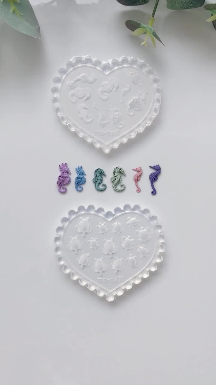 Keoker Sea Life Polymer Clay Molds & Cutters - 8 Ocean Creature Molds + 4 Glass Bottle Cutters For Jewelry - View #8