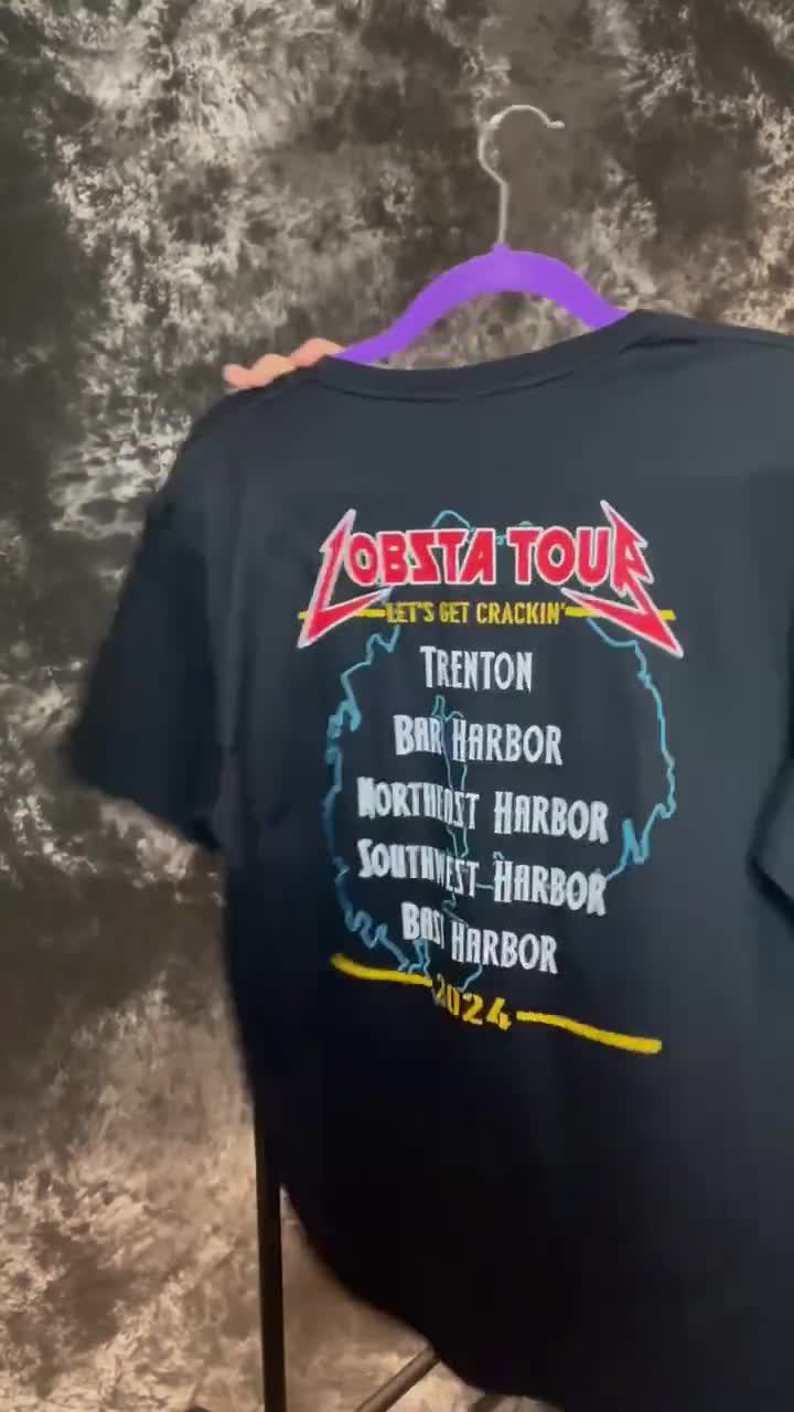 Mount Desert Island Lobsta Tour T-shirt Double-sided, 100% Cotton