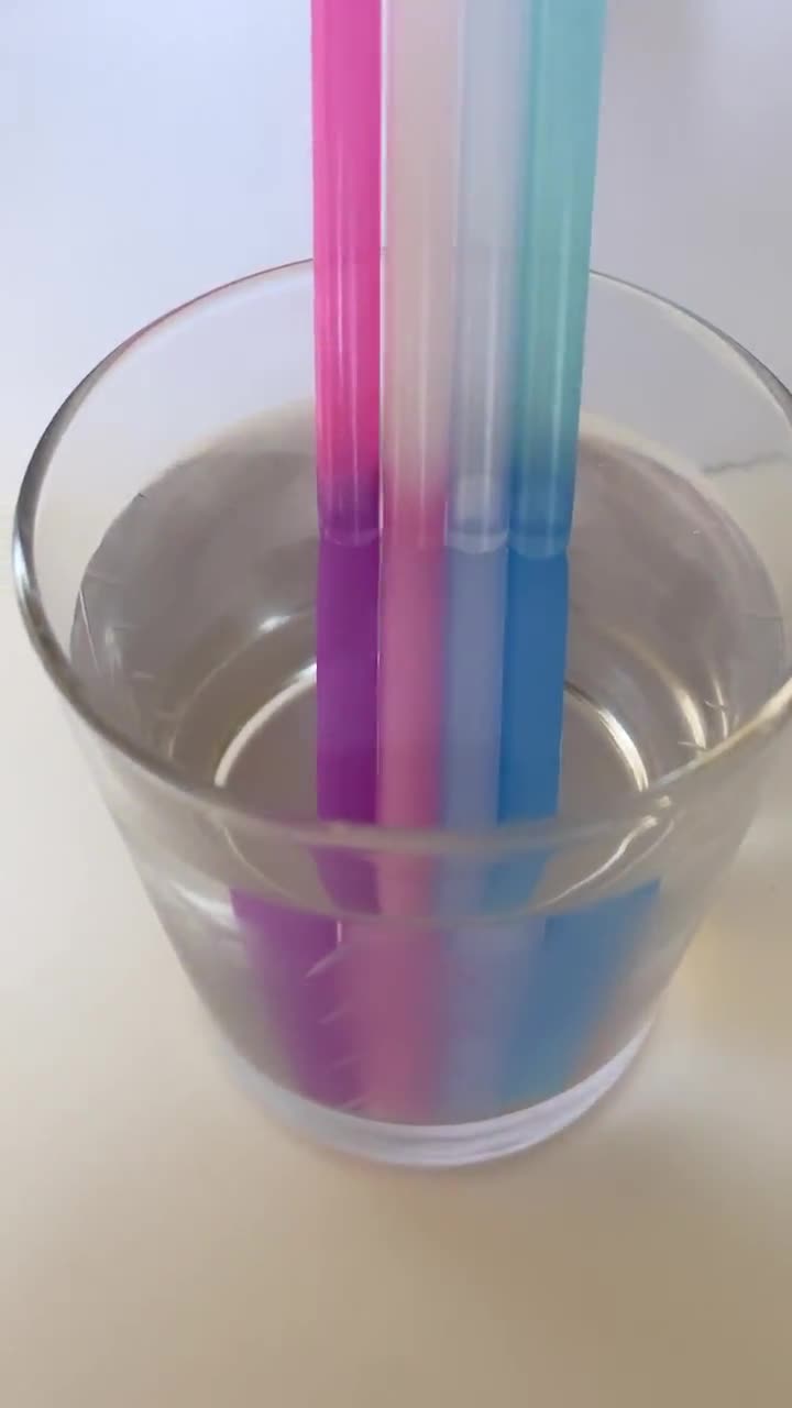 Long Rainbow Color Reusable Polymer Plastic Replacement Straws With  Cleaning Brus Bar Supplies Party Tableware Straws - Temu