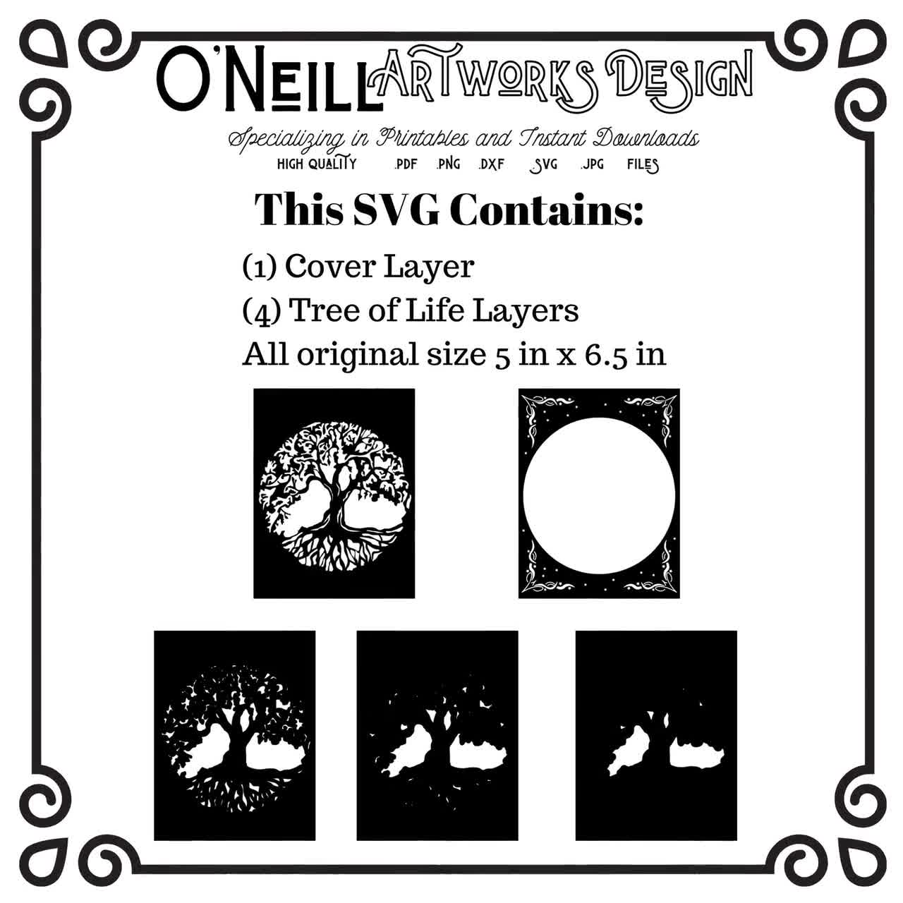 Quilled Tree Of Life Greeting Card - View #11