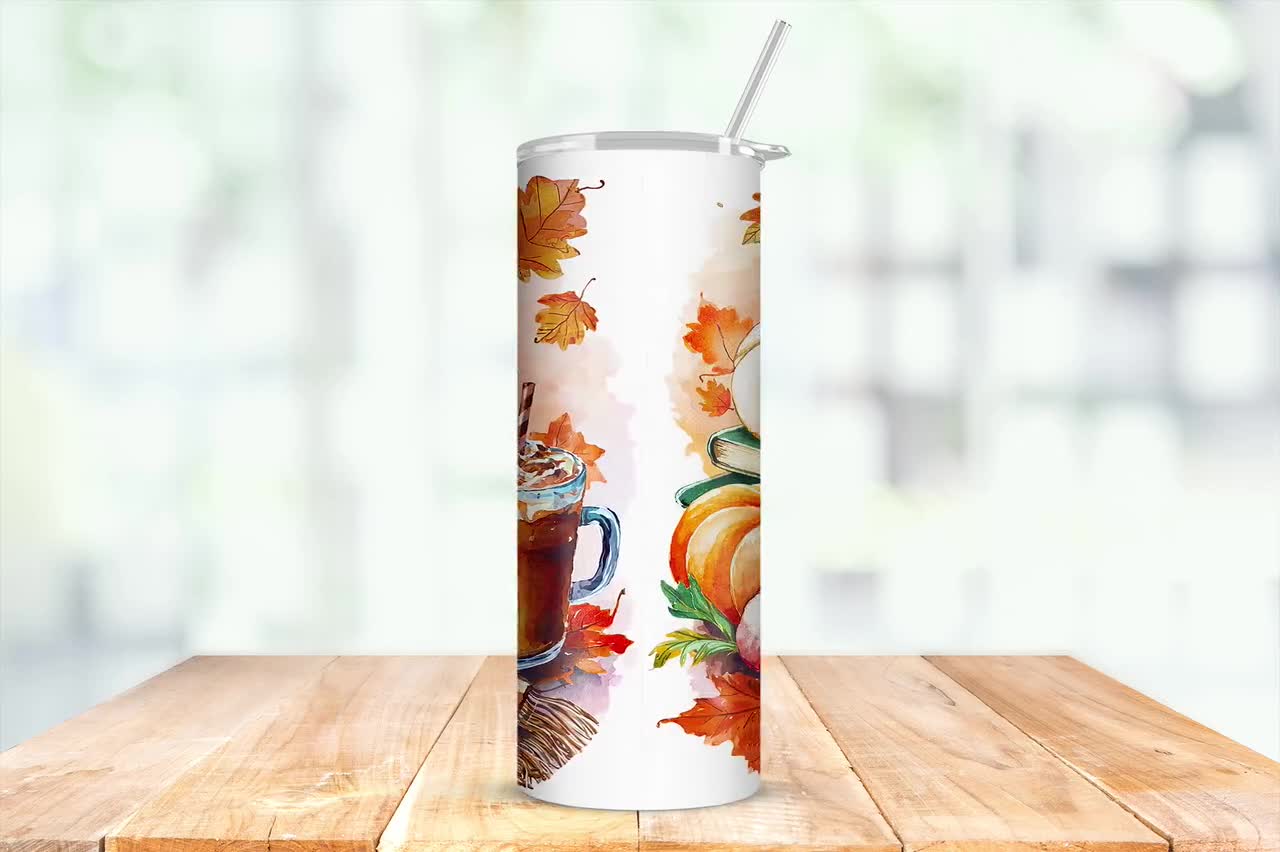 Just a Girl Who Loves Fall Tumbler Wrap Bundle Pumpkin Autumn