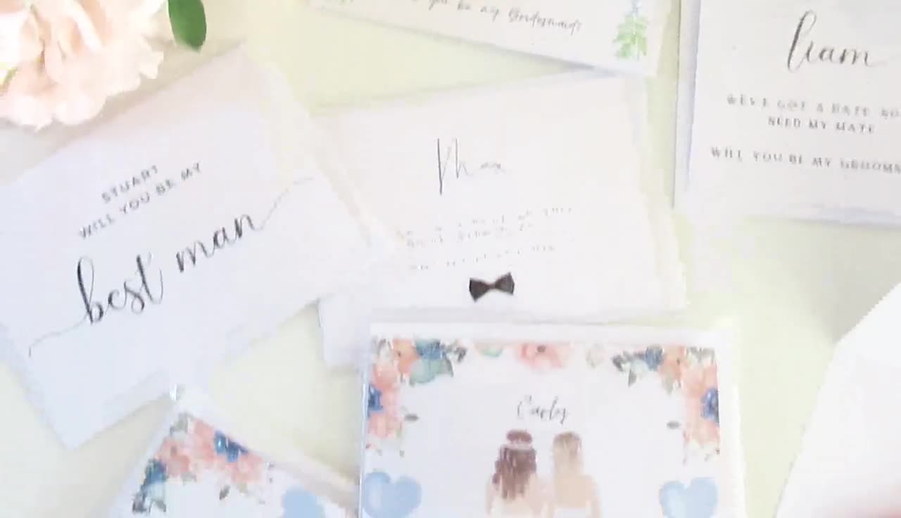 Kaart I Cant Marry My Mr Without My Sister / Will You Be My Bridesmaid / Bruidsmeisje / Bloemenmeisje / Voorstel bruidsmeisje Gift Box Filler video poster