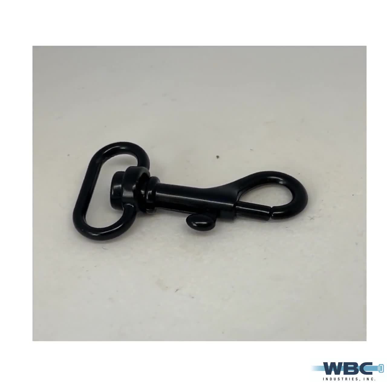 3/4 Black Swivel Hooks With Spring Snap Sold in Packs of 4 