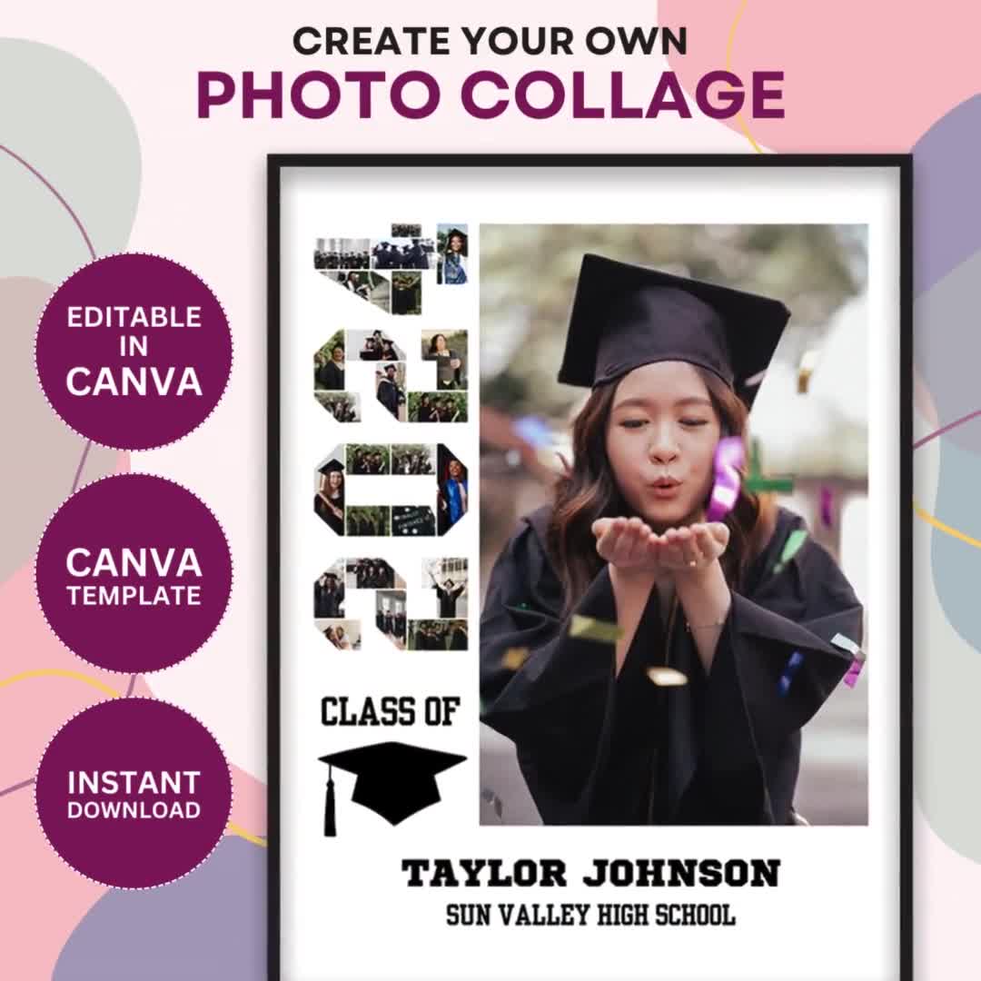 Plantillas Imprimibles De Collage De Graduación Para Completar