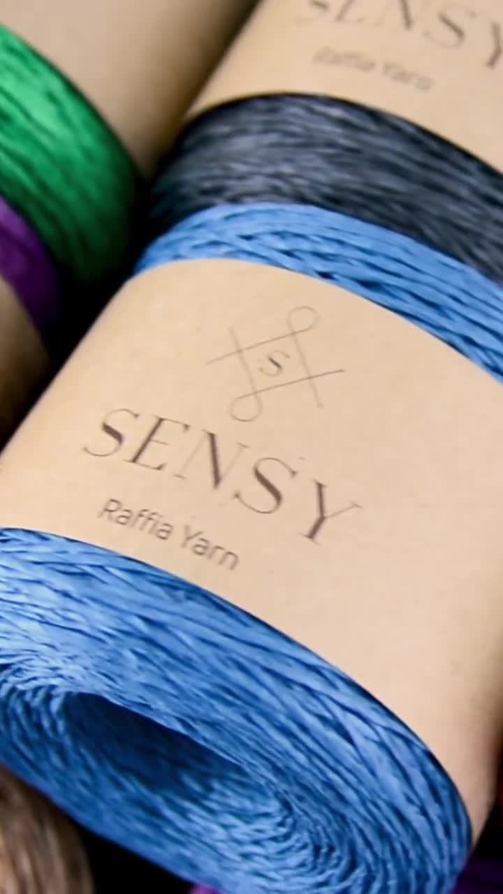 Sensy Premium 274 Yards %100 Paper Raffia Yarn Black