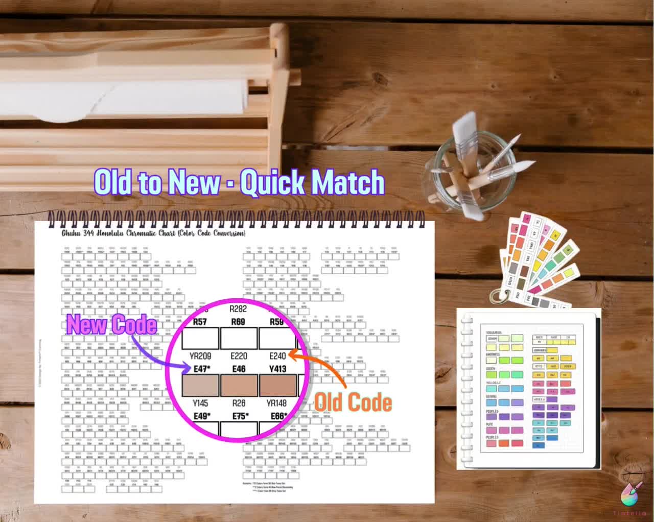 Ohuhu 344 Marker Swatch Chart: Honolulu New & Old Color Codes (PDF
