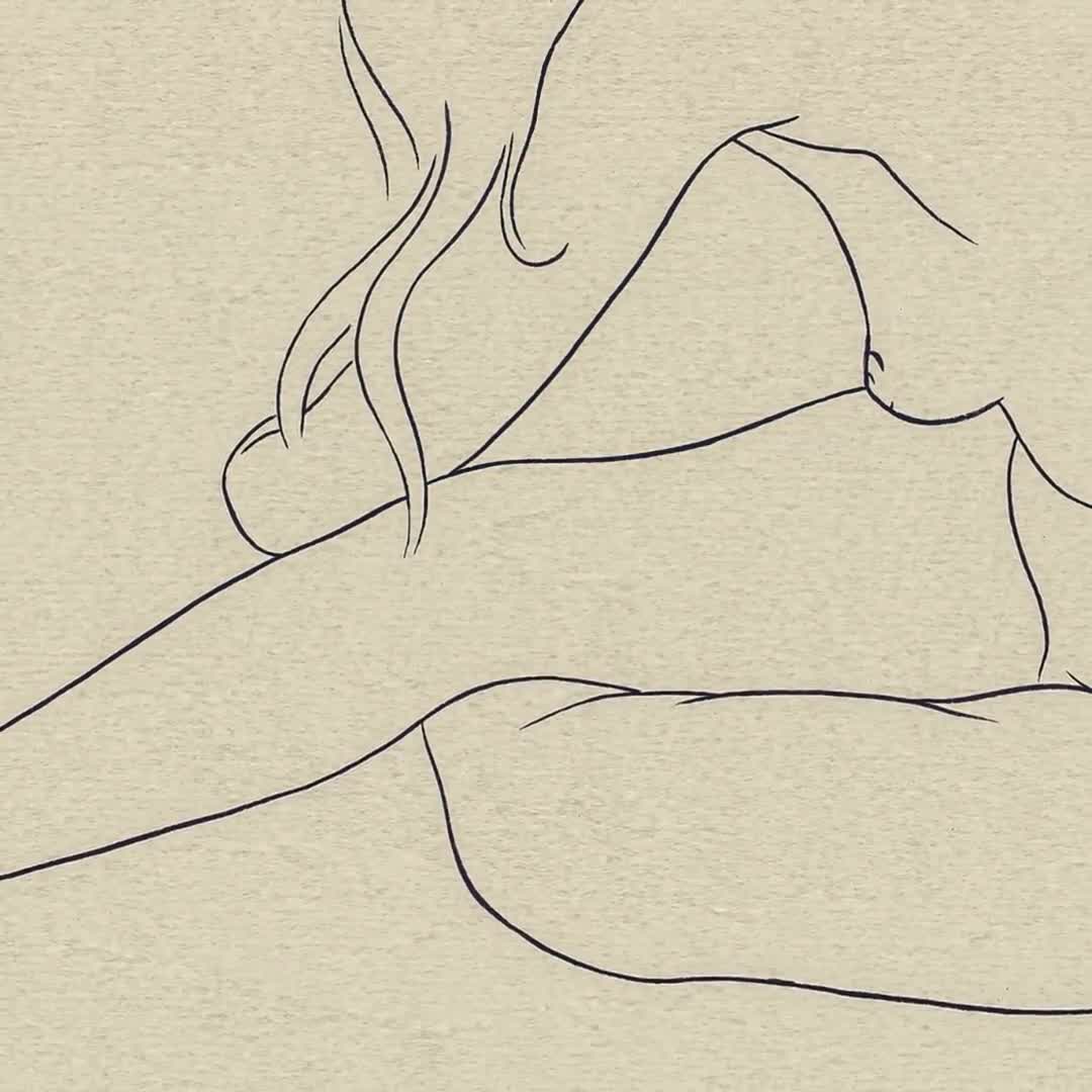 Erotic One Line Art, Sexy Drawing, Naked Prints, Nude Line Drawing, Female  Body Printable Wall Art, Home Decor, Bedroom or Living Room Art.