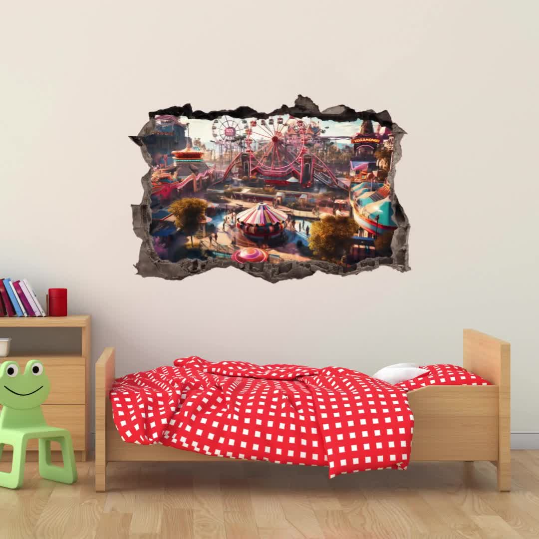 ファンタジーパーク ウォールデカール スマッシュ 3D グラフィック