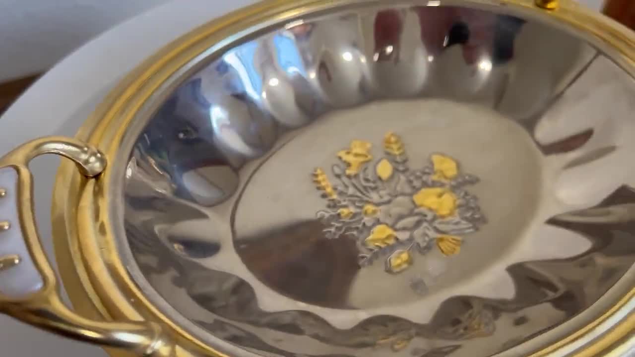 2 Vassoi Decorativi Dorati Ovati - Acciaio Inox, 23x9 Cm, Per Dolci, Gioielli, Cosmetici - Foto 2