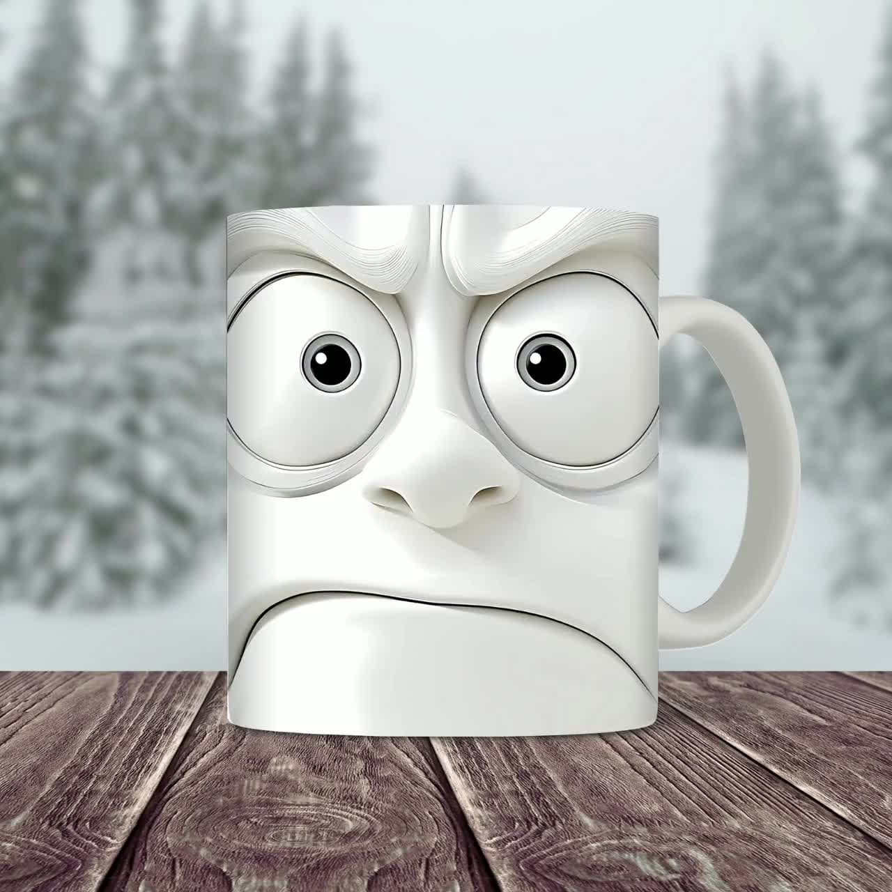 Funny Faces 3D Mug Wrap BUNDLE, Sarcastic Mug Sublimation Design PNGs, 3D  Carved Cartoon Face 11oz 15oz Mug Png Template, Digital Download