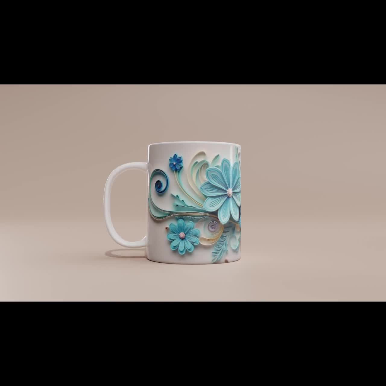 15+ 3D Mug Wrap Bundle, 3D Flowers Mug Wrap, 3D Beach Mug Wrap, 3D Cat Mug  Wrap, 11oz 15oz Mug PNG Mug Bundle, 3D Floral Mug Sublimation