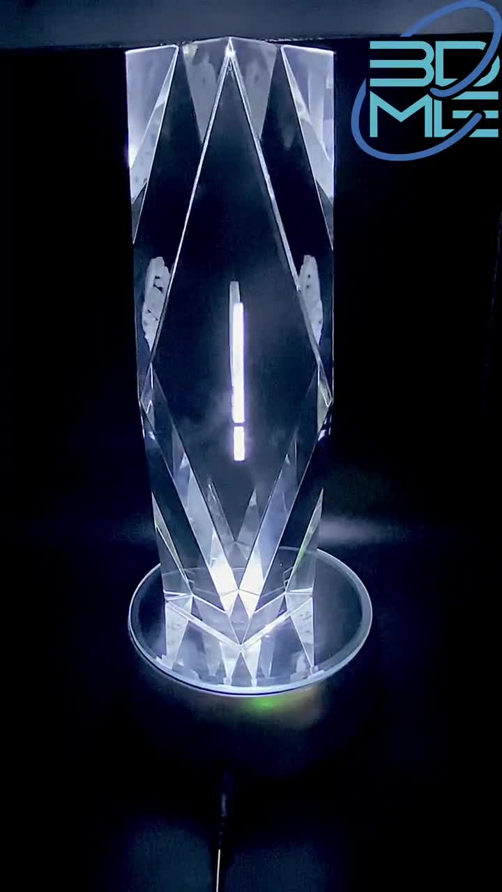 3D Crystal Presidential Award | Custom Laser Etched & Engraved Glass | Personalized Corporate Employee Recognition Appreciation Trophy video poster