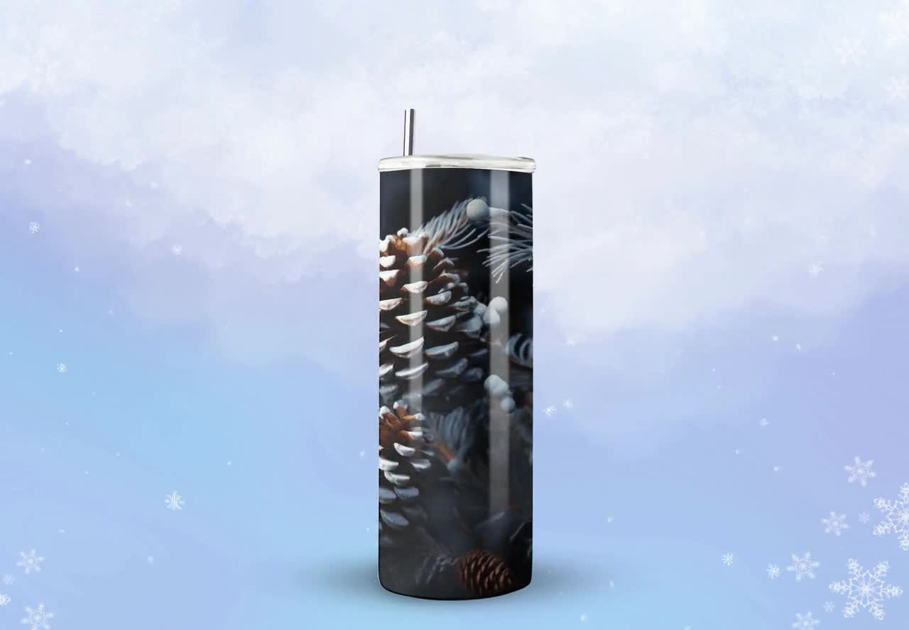 3D Frosted Pine Cones Tumbler Wrap Graphic by EpicDigitalArtStudio ·  Creative Fabrica