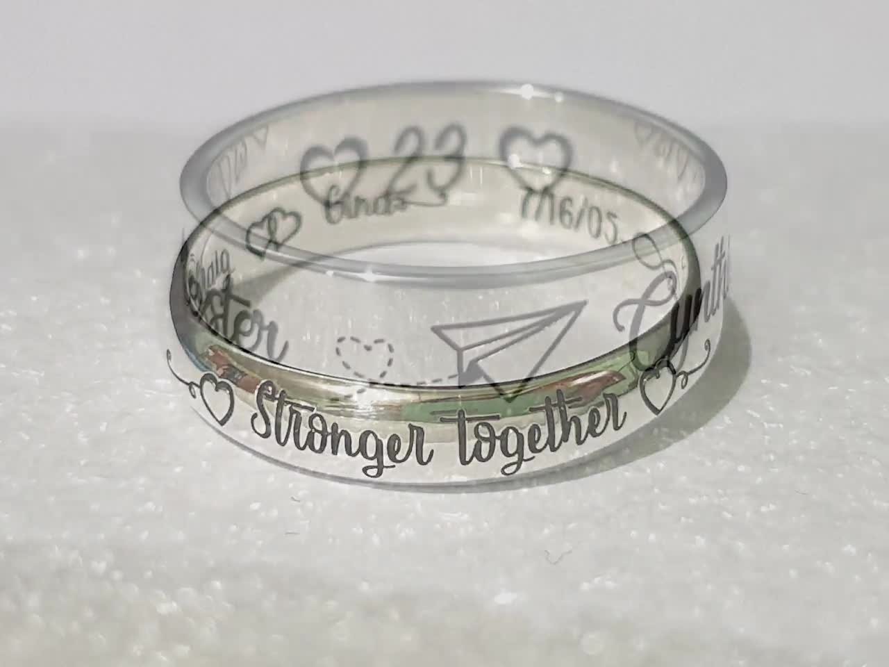 Amazon.com: Sterling Silver Personalized Secret Message Ring