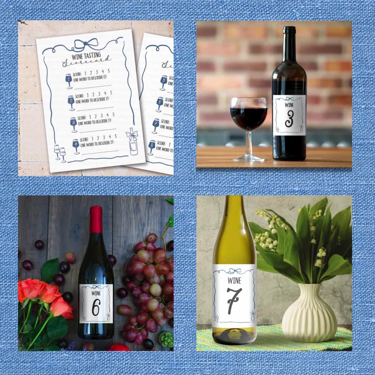 Blind Wine Tasting Scorecard Label Set, Wine Party Activity, Wine Tasting  Night, Wine Rating Sheet, Girls Night Out Game, Guess the Wine