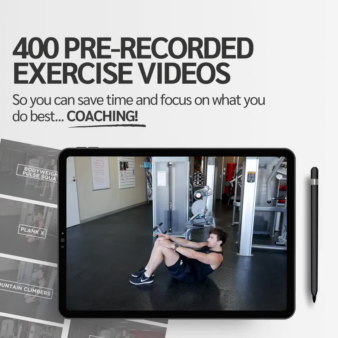 Personal Trainer Exercise Bundle | Exercise Videos | Fitness Coach |  Youtube Videos | Fitness Client | Coaching Resources | Workout Videos