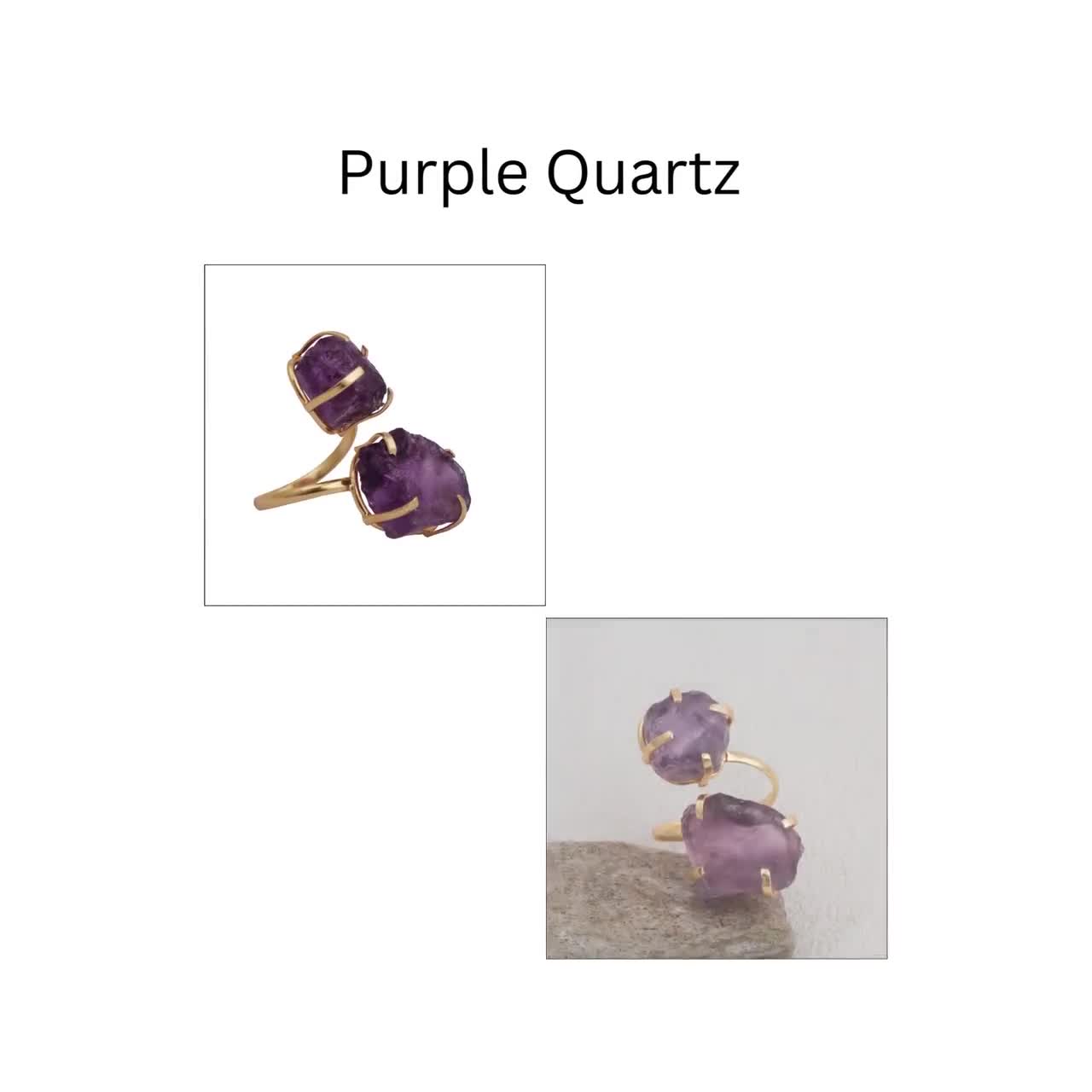 El Joyero Silver Plated Amethyst Gemstone Ring – Adjustable, Handmade & Gorgeous