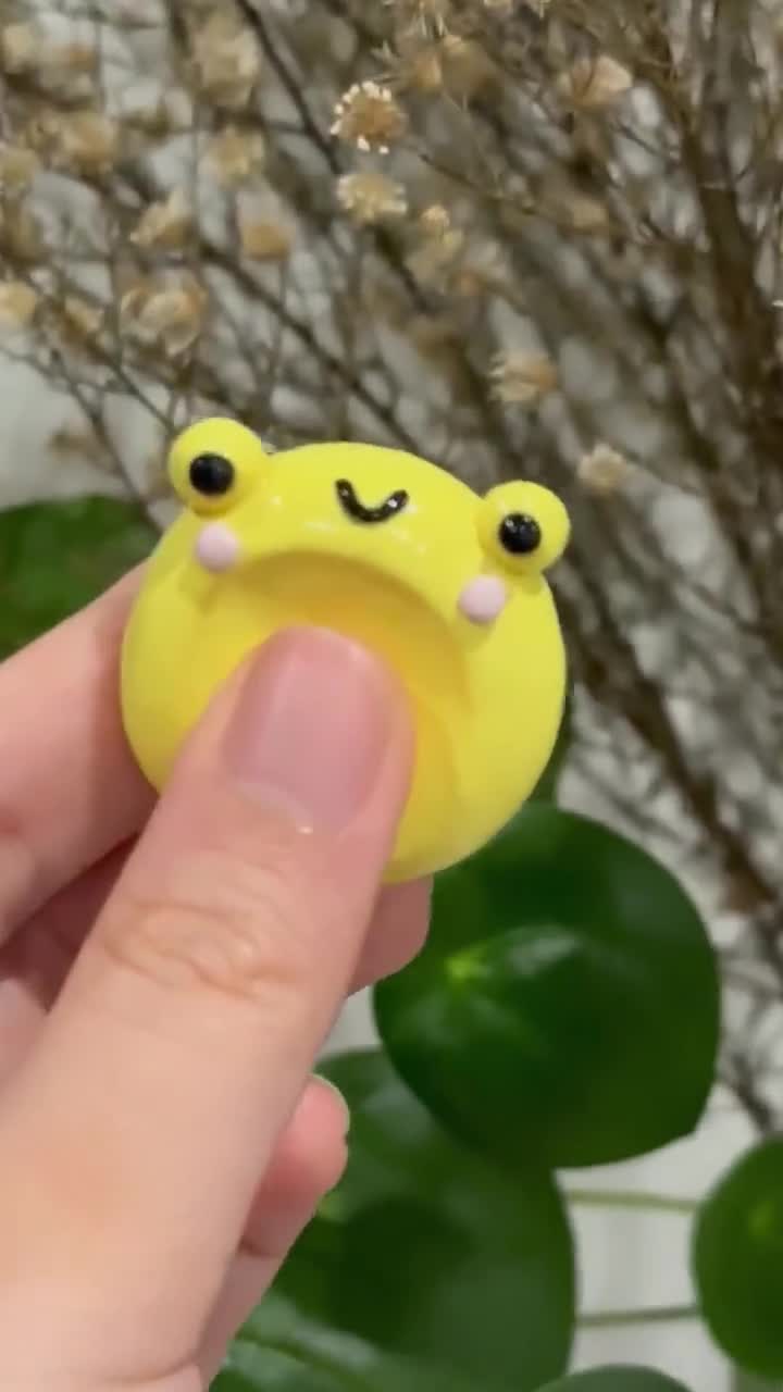 Buy Yellow Frog Worry Stone Handmade Miniature Figurine Stress Relief Fidget  Pocket Pal Worry Friend Anti Anxiety Amphibian Froggie Online in India 
