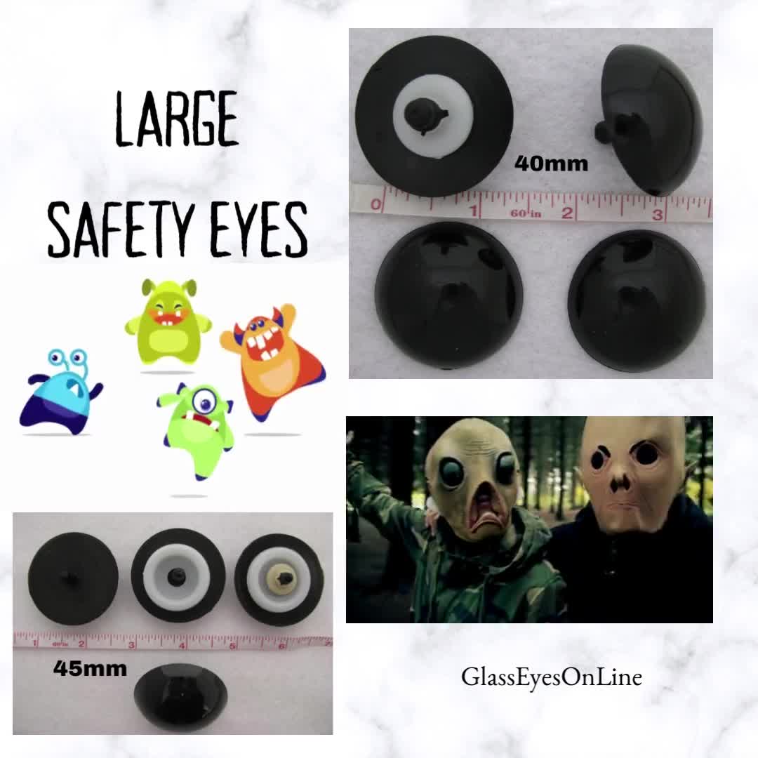 24 Mm Solid Black Safety Eyes 5 Pairs Amigurumi Eyes Plastic