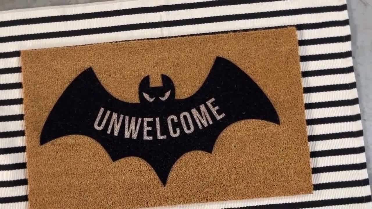 Batman 'Welcome To The Batcave' Doormat - 24x16 Inch Coir Door Mat (Officially Licensed)