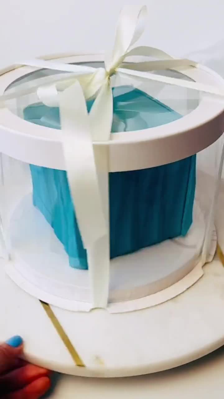 Boîte à gâteaux transparente en demi-cercle, lot de 200 pièces