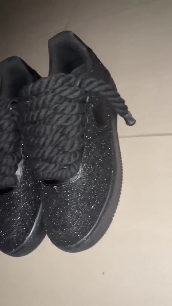 Air Force 1 Black Glitter - Etsy