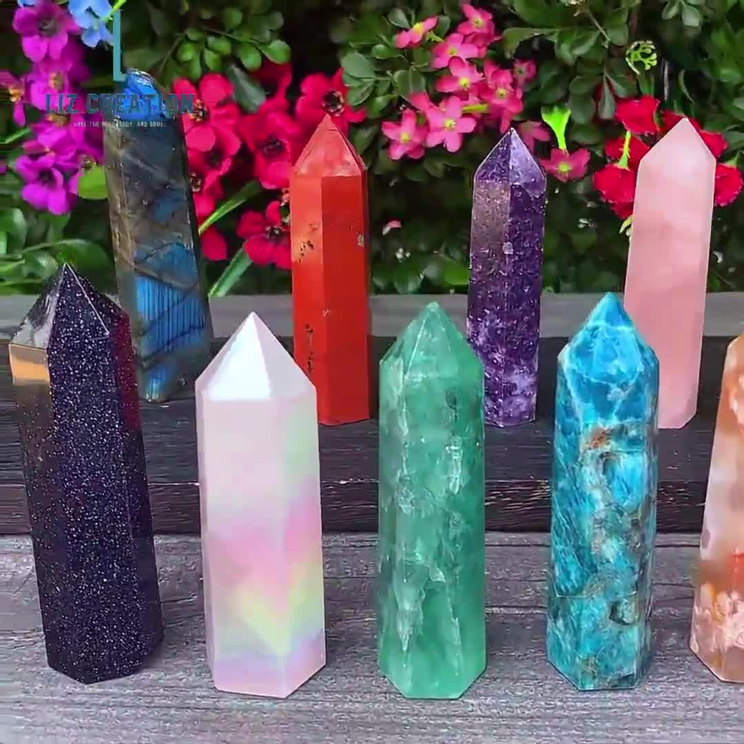 Primary Stones And Minerals Natural Tiger Eye Stone Tower Room Decor Crystal Point Ornaments Witchcraft Home Decoration Wand Ore Crafts