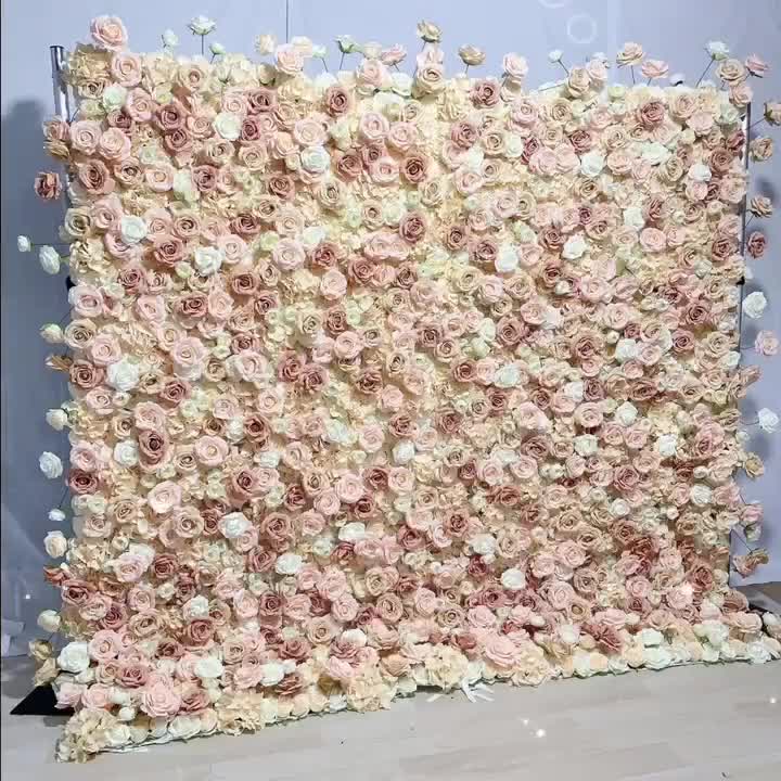 Pannello Da Parete Con Rose Artificiali – Set Di Seta Per Matrimoni, Feste E Decorazione Interni/Esterni (Bordeaux)